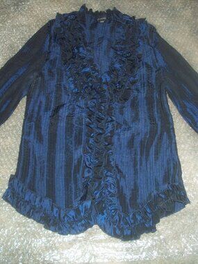 womens spring blouse.pleats and ruffles.shiny.size medium